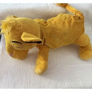 Disney Parks Lion King Sleeping Simba Large Plush Stuffed Animal Cushion Pillow